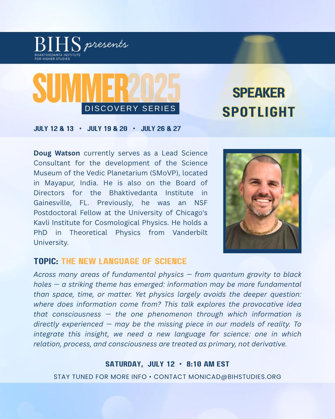 Dr. Doug Watson Bio